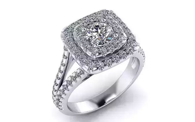 Ring DOUBLE HALO unique