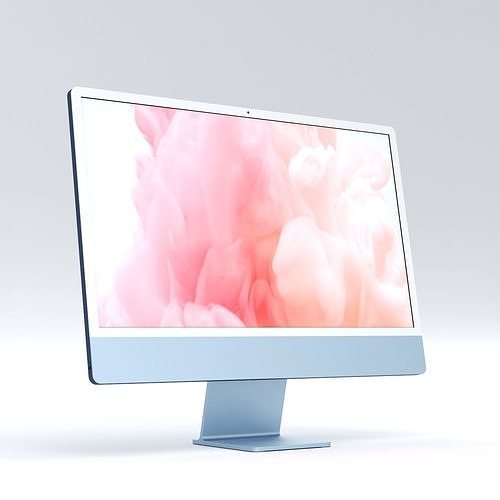 Apple iMac 24 2021 Low-poly 3D model