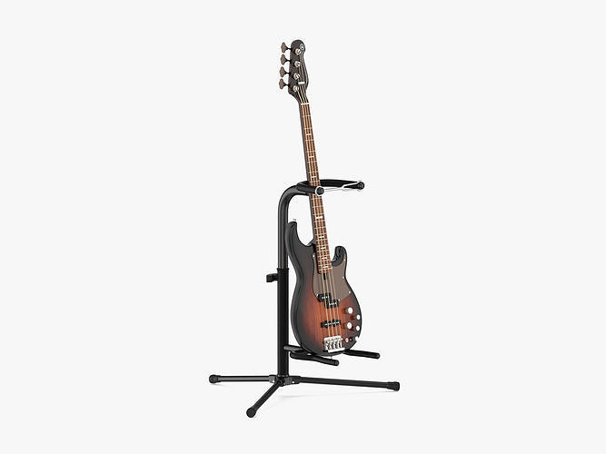 Yamaha Basses Guitar BB734A with Stands 3D model