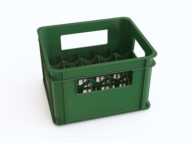 Plastic crate 24 3D model