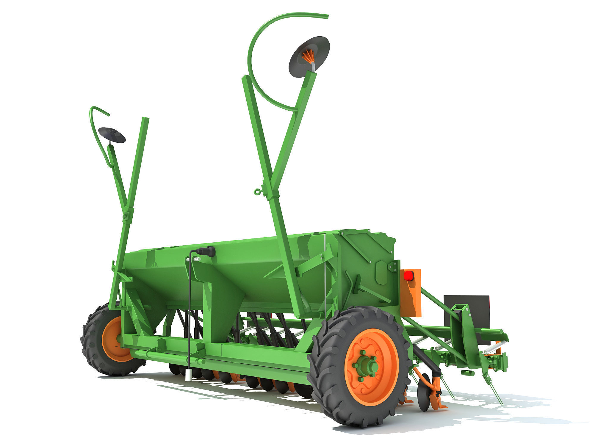 Seed Drill Seeder 3D model_9