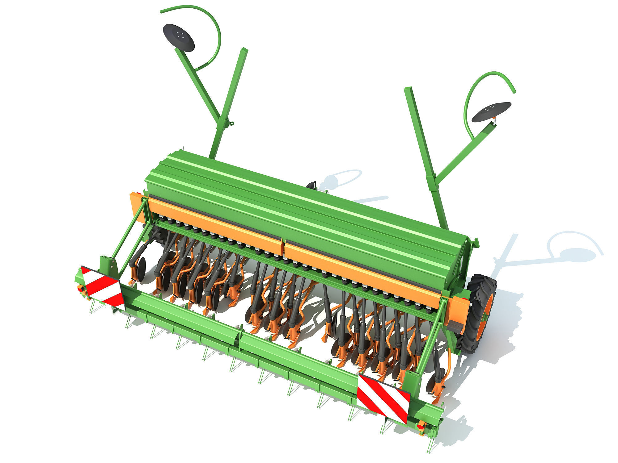 Seed Drill Seeder 3D model_4