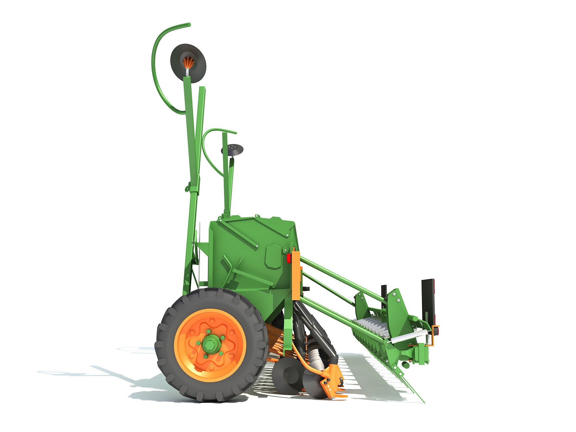 Seed Drill Seeder 3D model_10