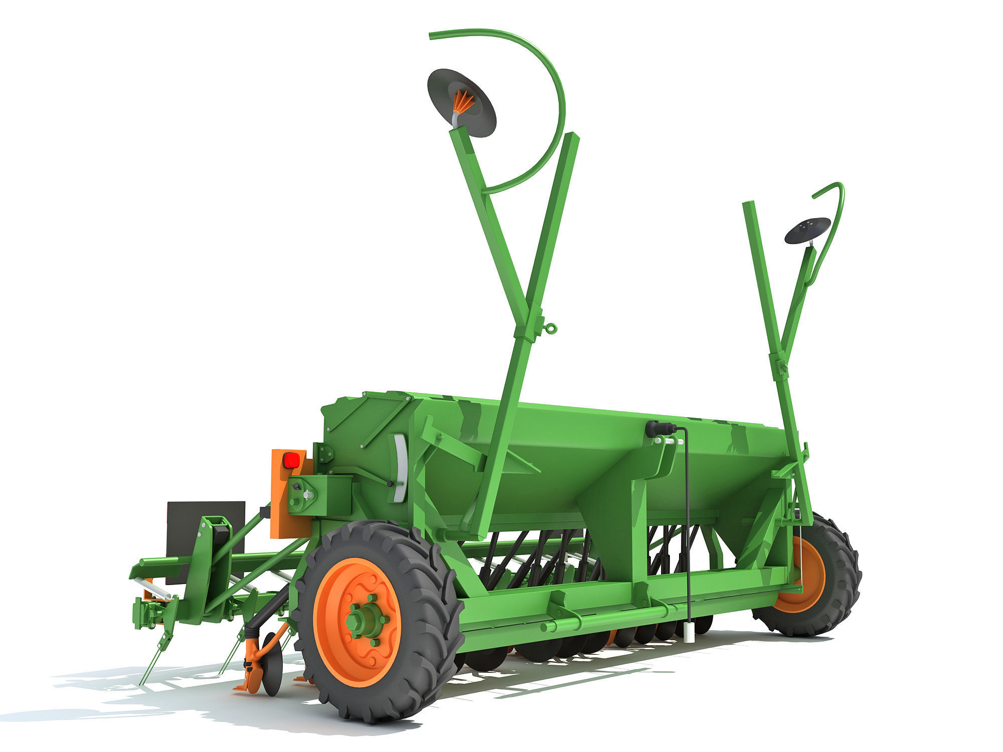 Seed Drill Seeder 3D model_5