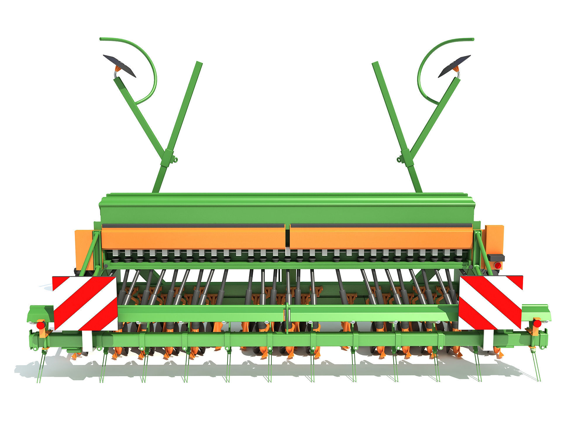 Seed Drill Seeder 3D model_2