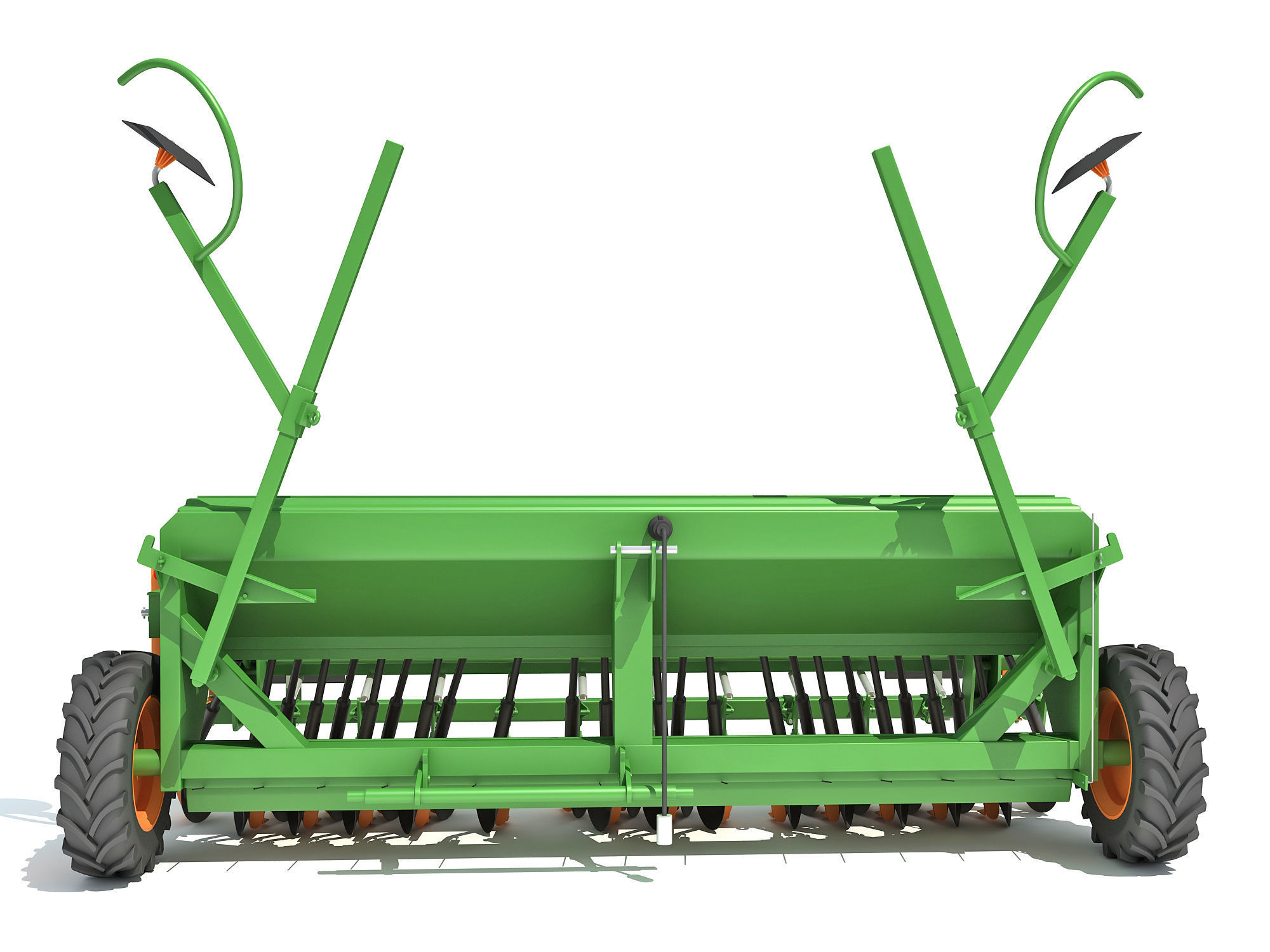 Seed Drill Seeder 3D model_7