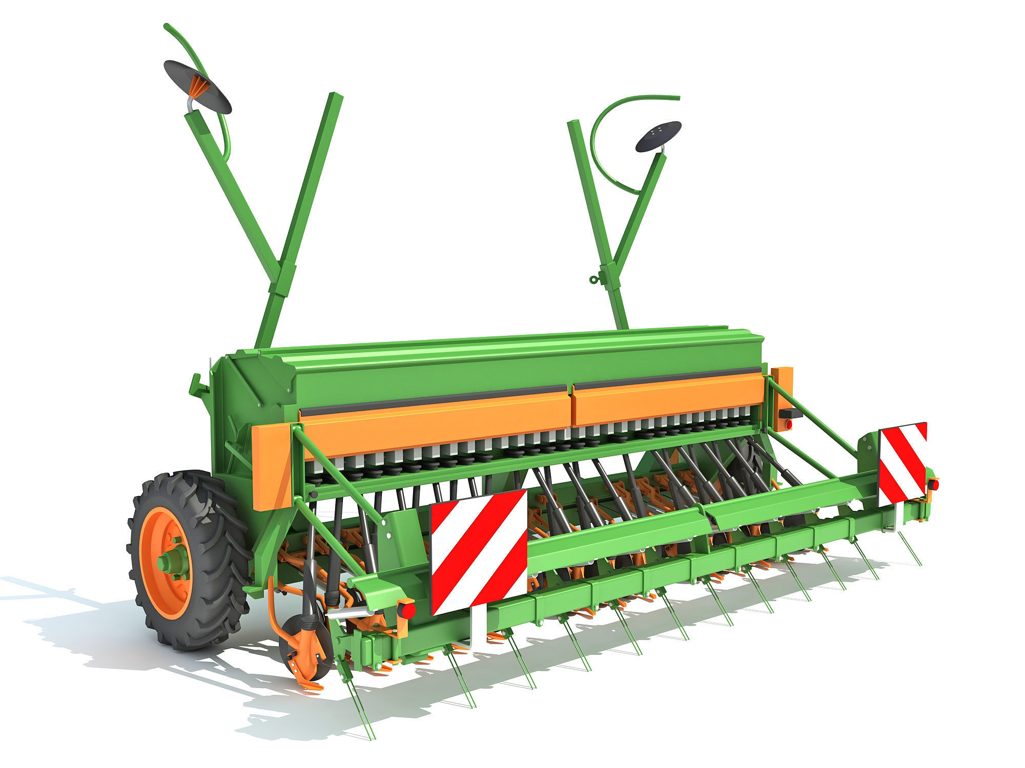 Seed Drill Seeder 3D model_1