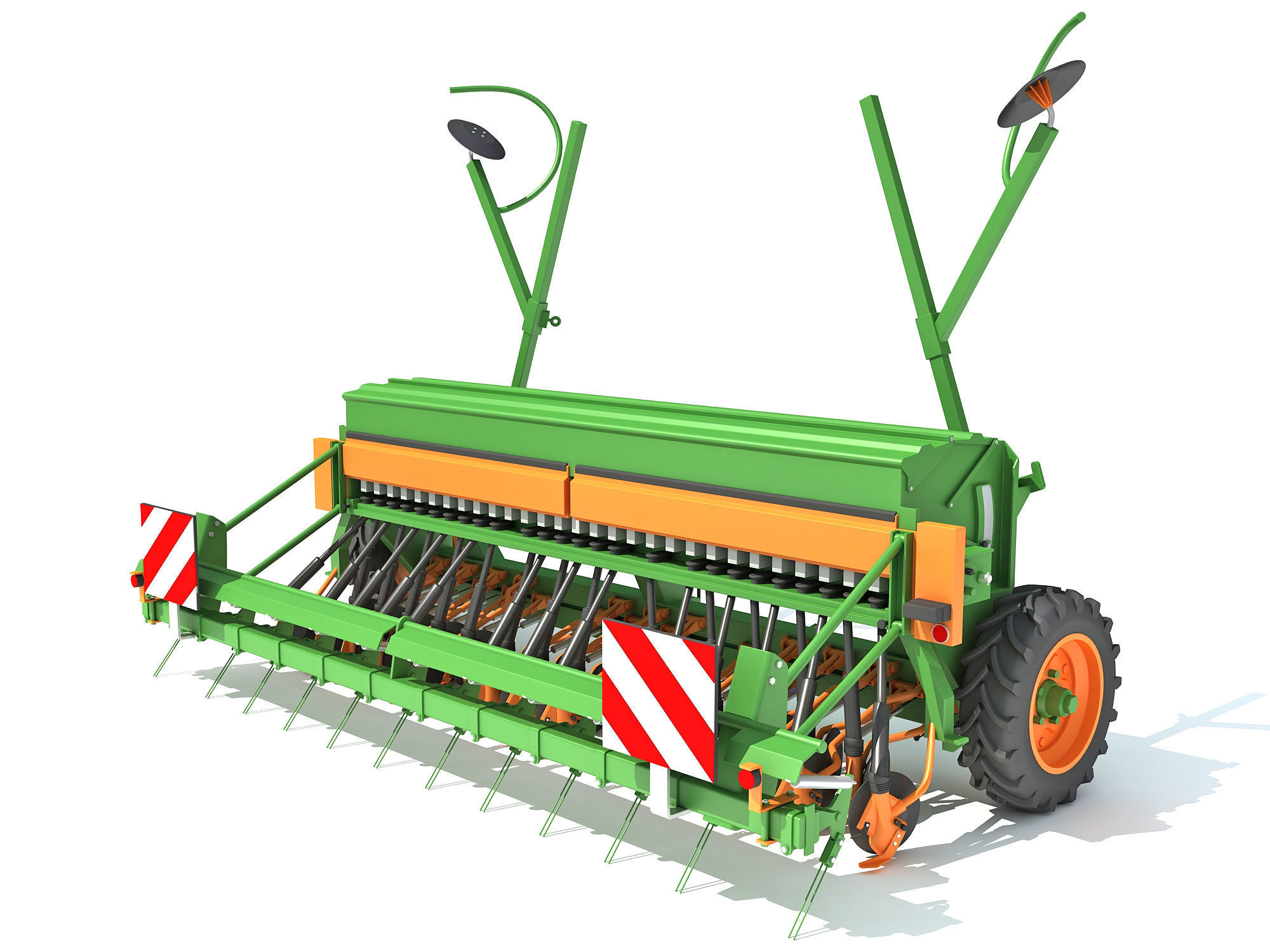 Seed Drill Seeder 3D model_3