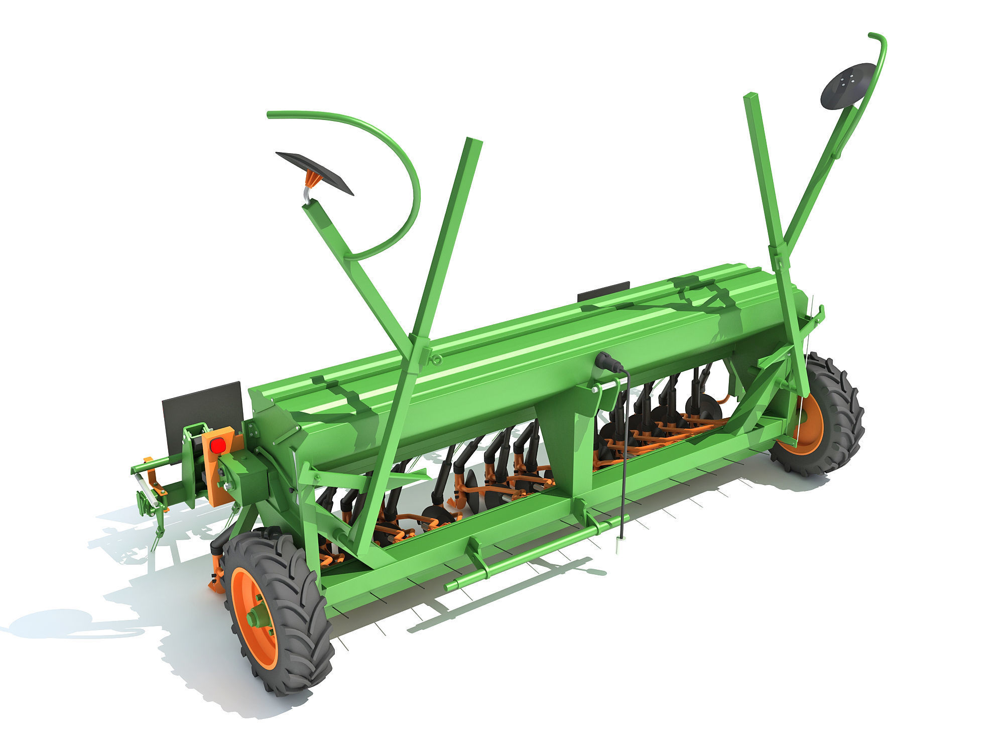 Seed Drill Seeder 3D model_6