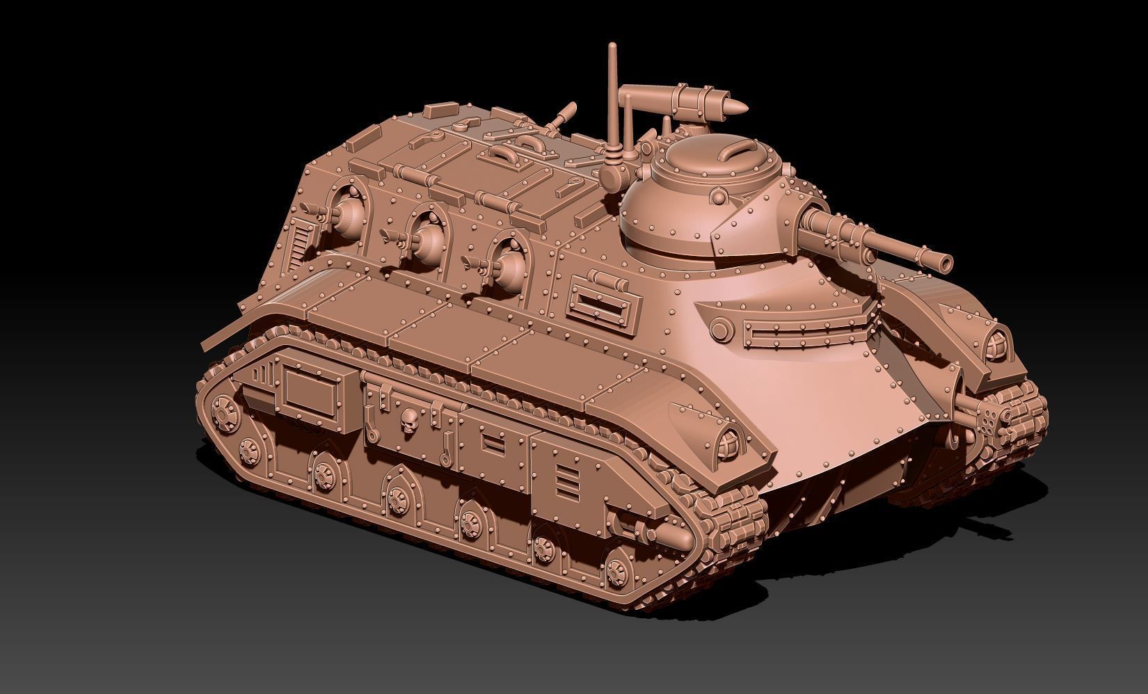 Feudal Guard Transport Tank 3D print model_12