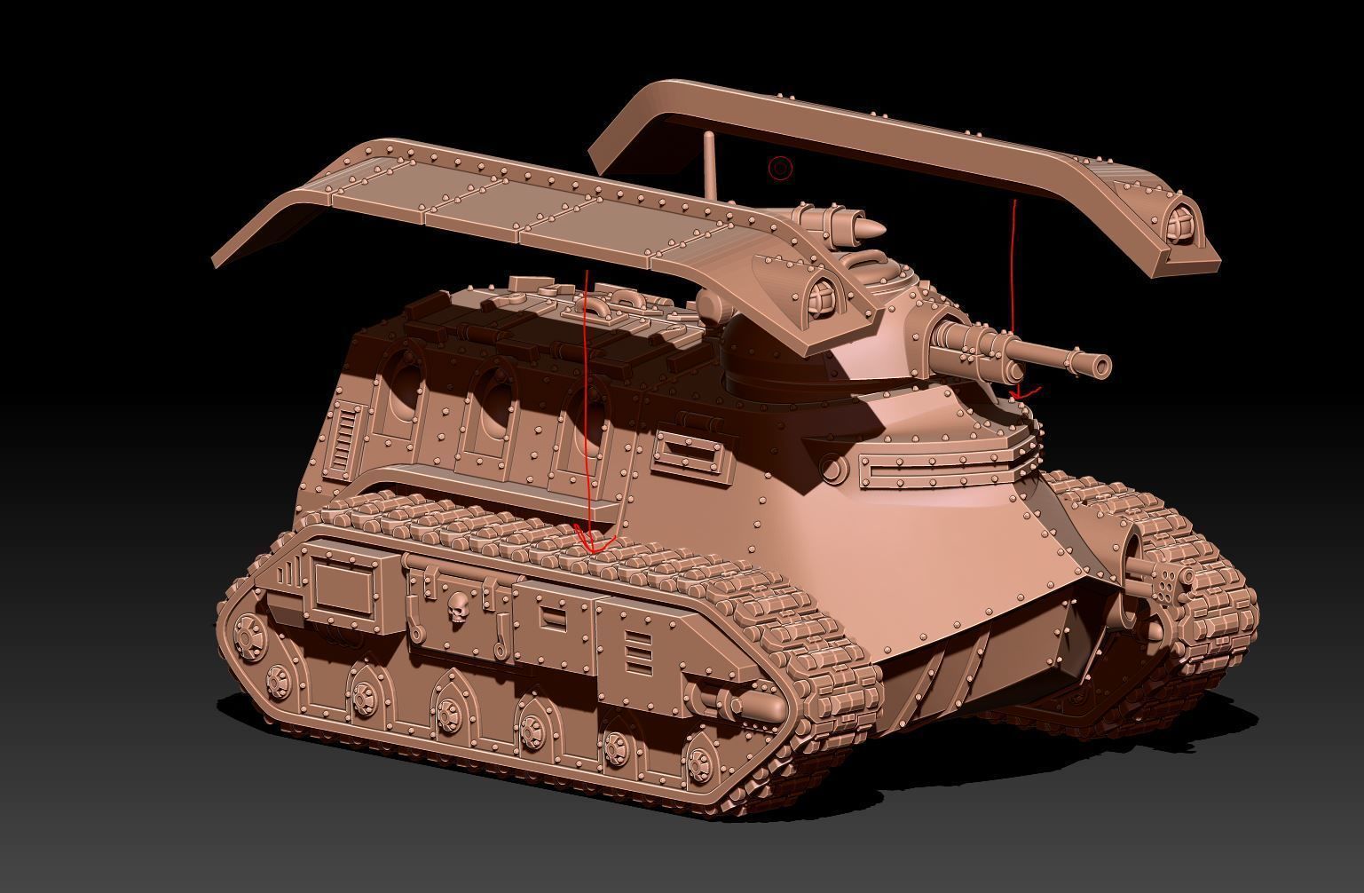 Feudal Guard Transport Tank 3D print model_11