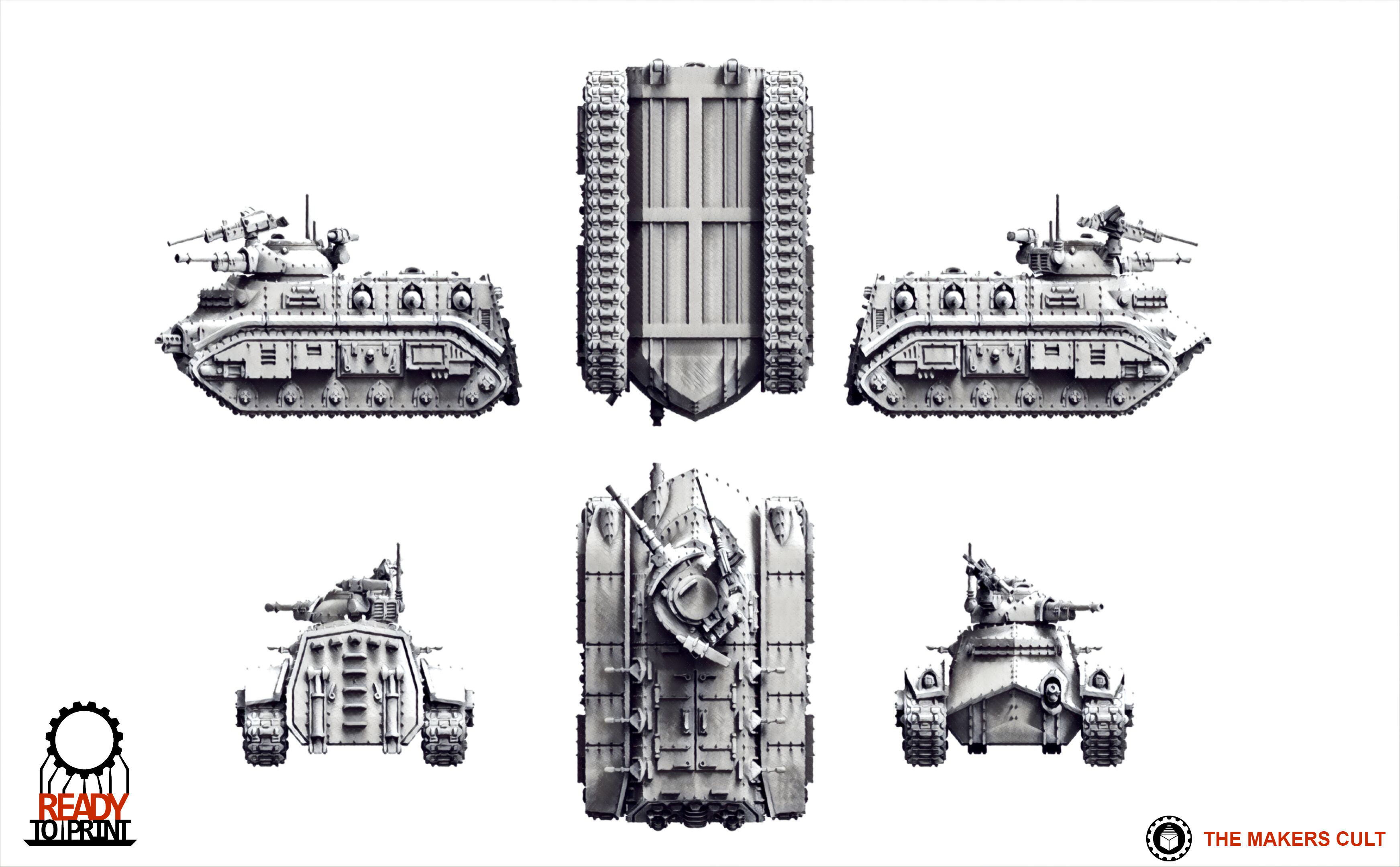 Feudal Guard Transport Tank 3D print model_13