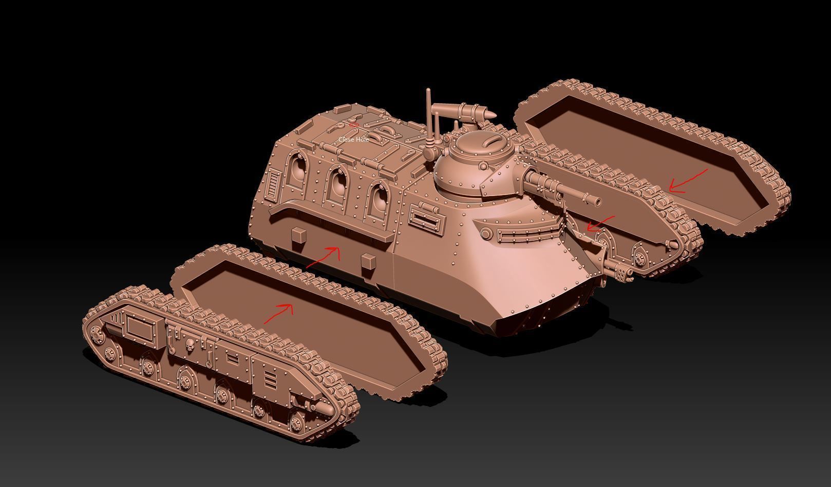Feudal Guard Transport Tank 3D print model_15