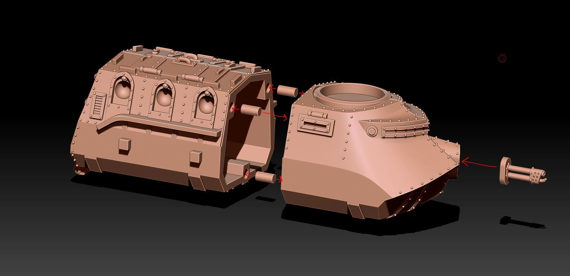 Feudal Guard Transport Tank 3D print model_10