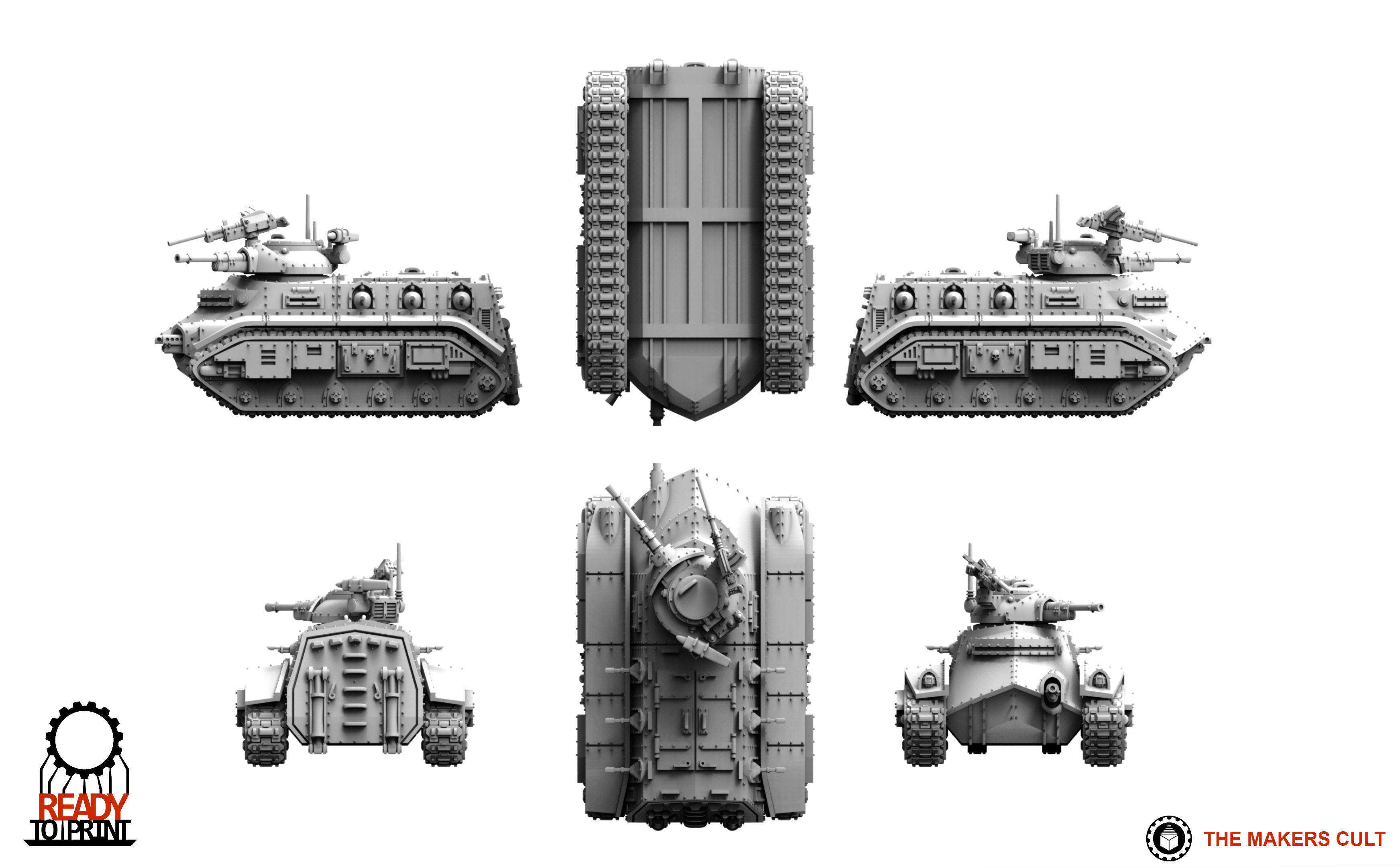 Feudal Guard Transport Tank 3D print model_2