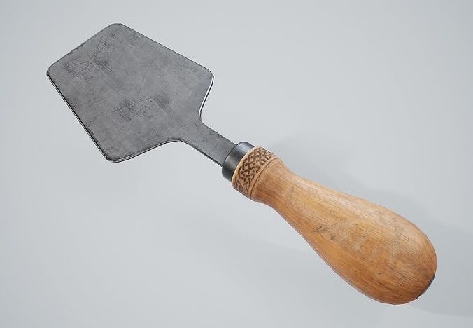 Medieval Cheese Cake Pizza Server Tool PBR Game Ready Low-poly 3D model