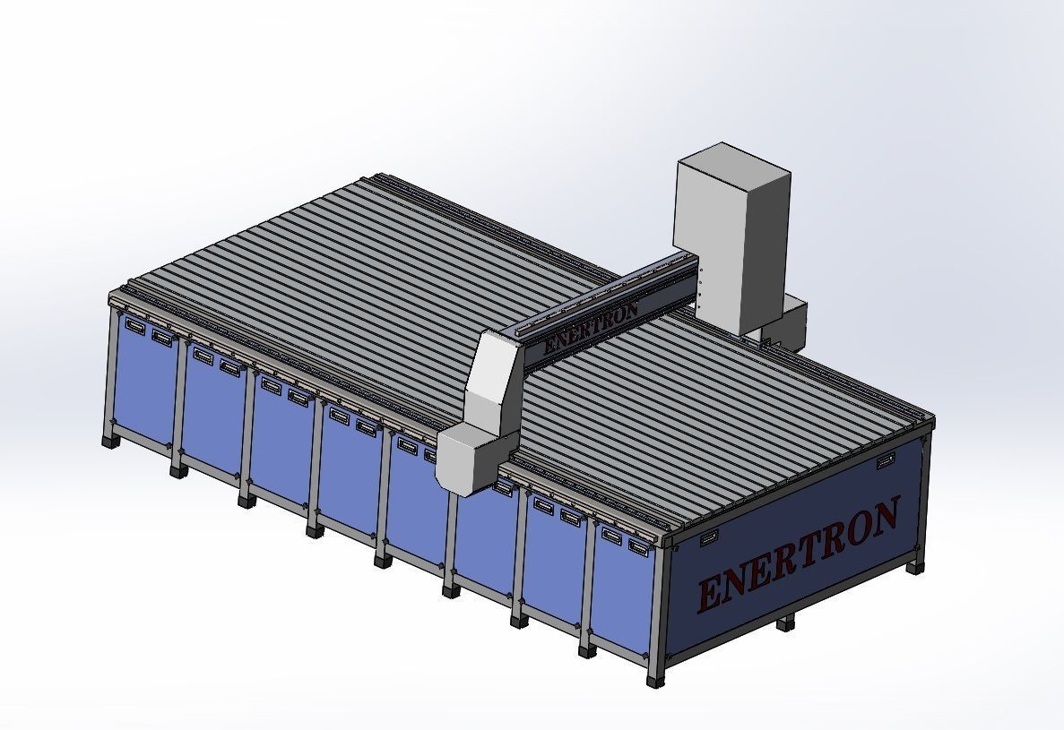 CNC Wood Routing Machine 3D model | CGTrader