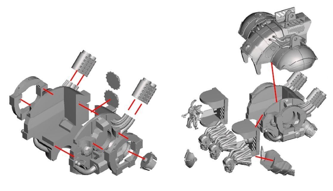 Dark Techno Heavy Arachknight Torso 3D print model_2