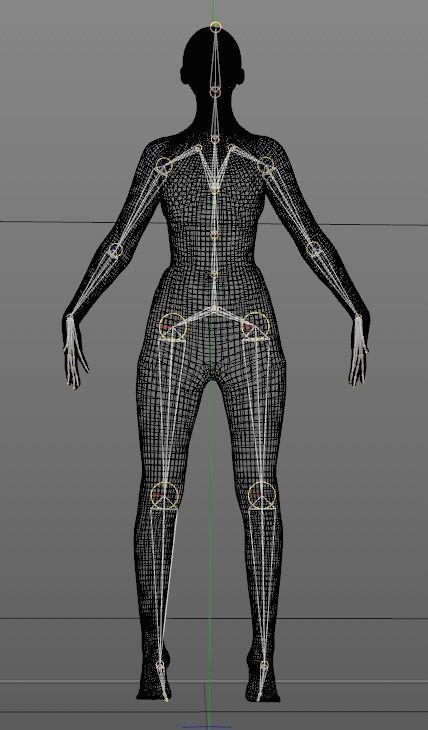 Scan sporty female rigged 04 Low-poly 3D model_7