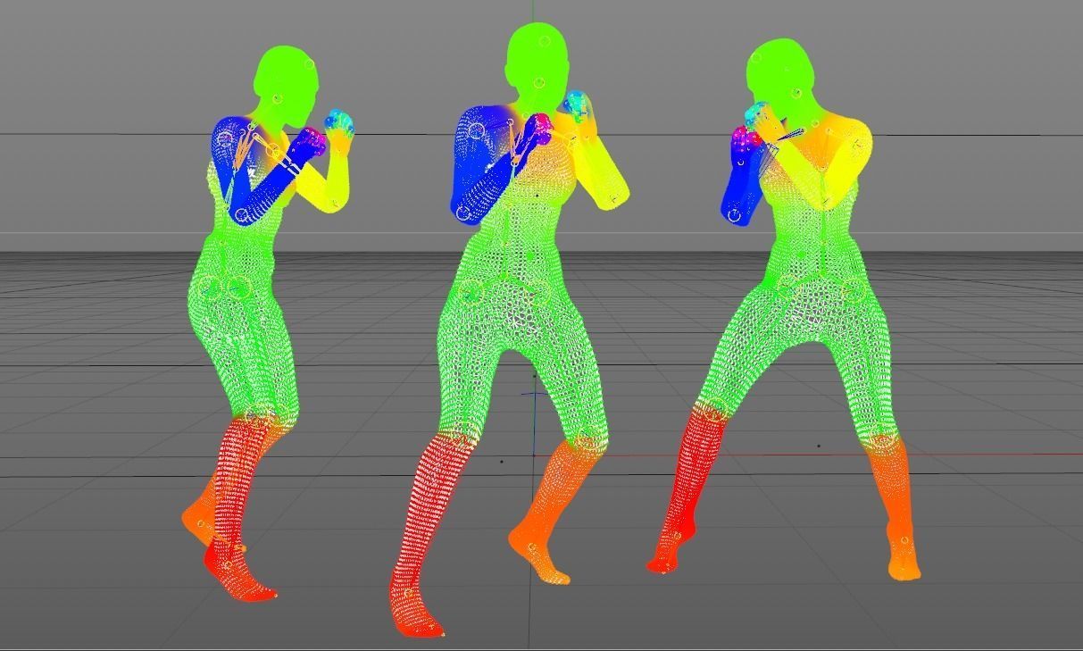 Scan sporty female rigged 04 Low-poly 3D model_2