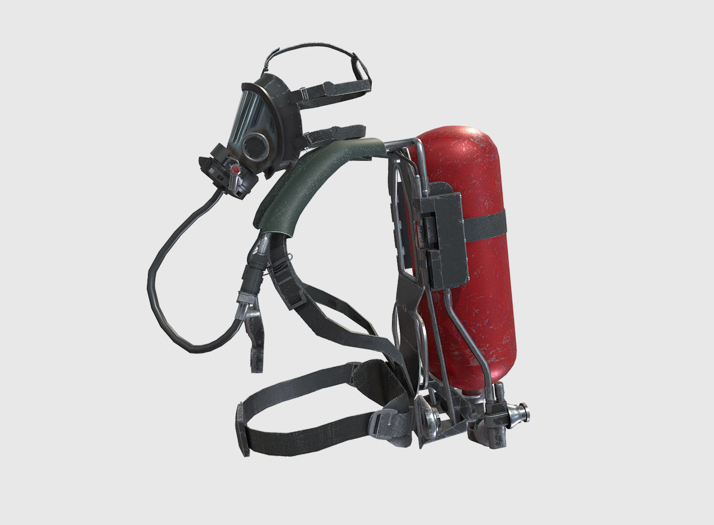 Low Poly PBR Fire Breather Low-poly 3D model_2