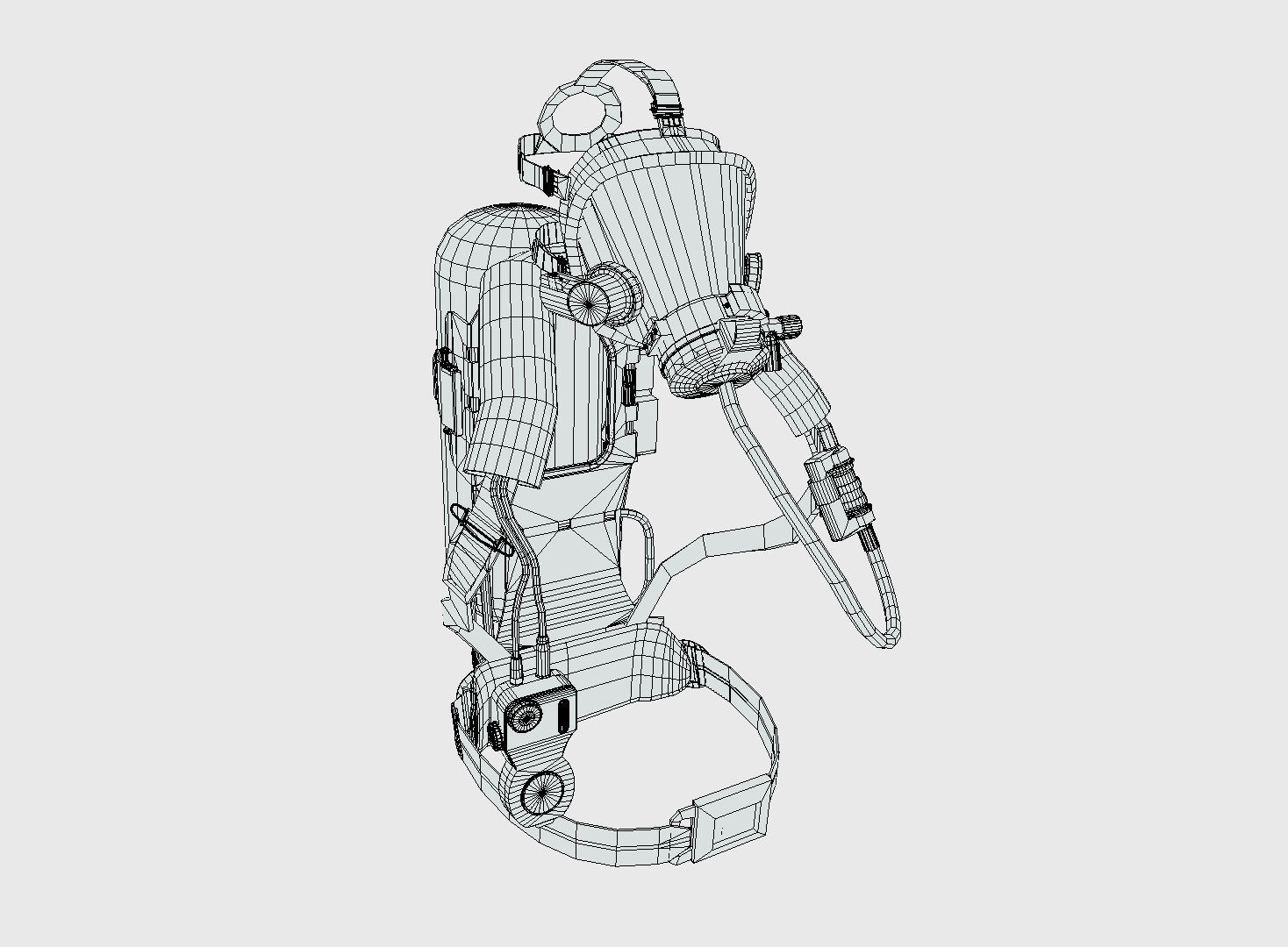 Low Poly PBR Fire Breather Low-poly 3D model_4