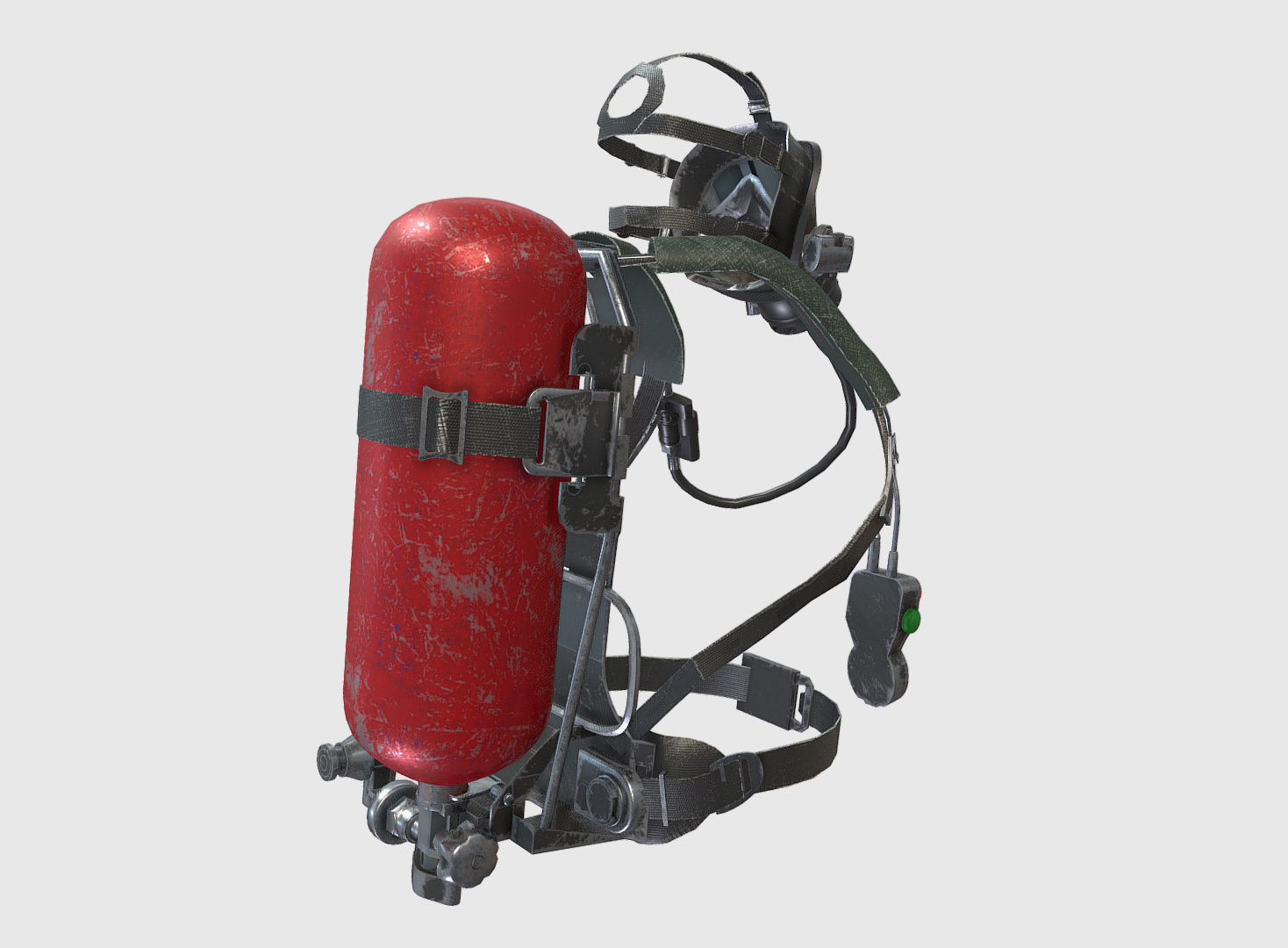 Low Poly PBR Fire Breather Low-poly 3D model_3