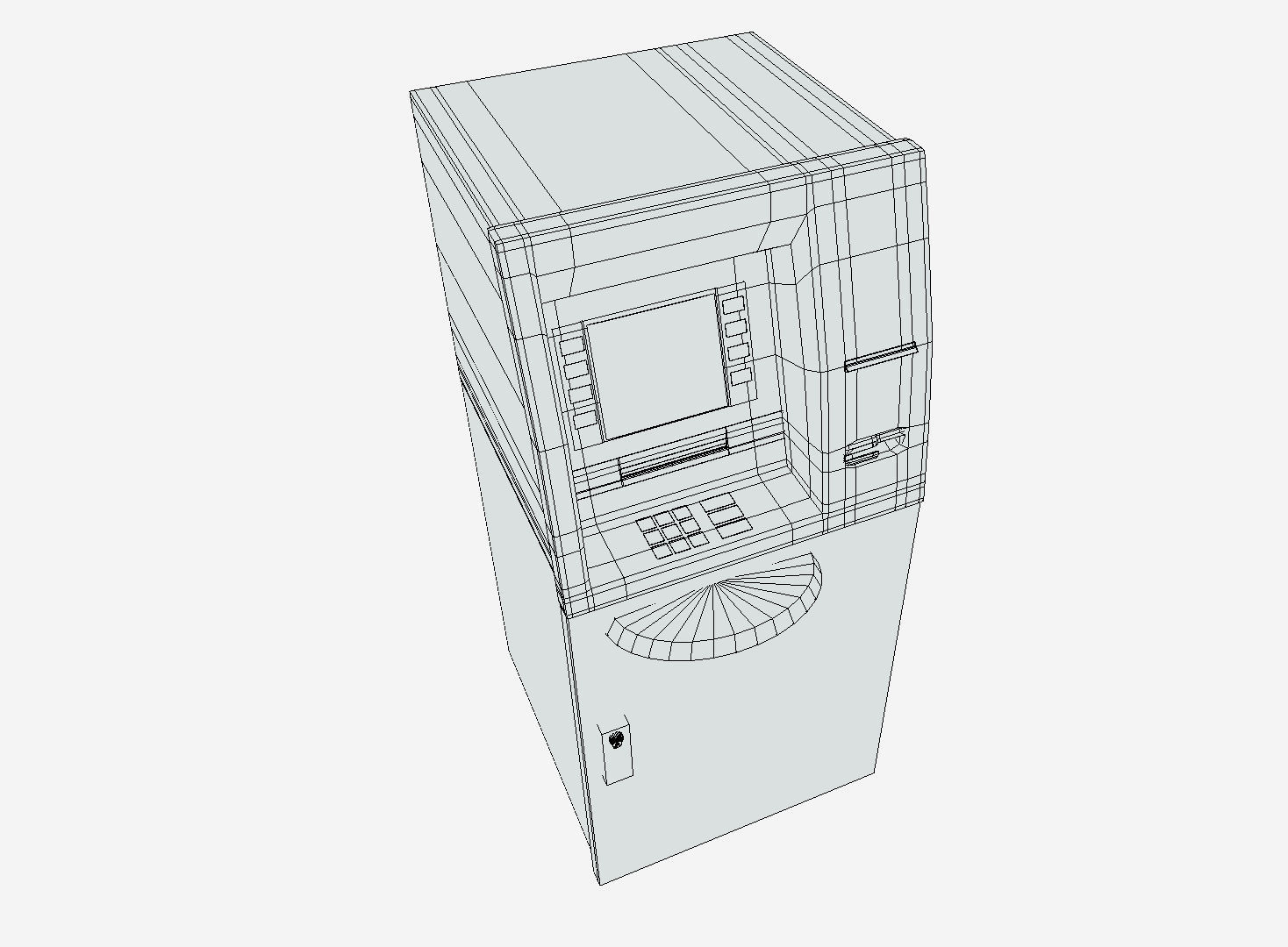 ATM Cash Machine Low-poly 3D model_4