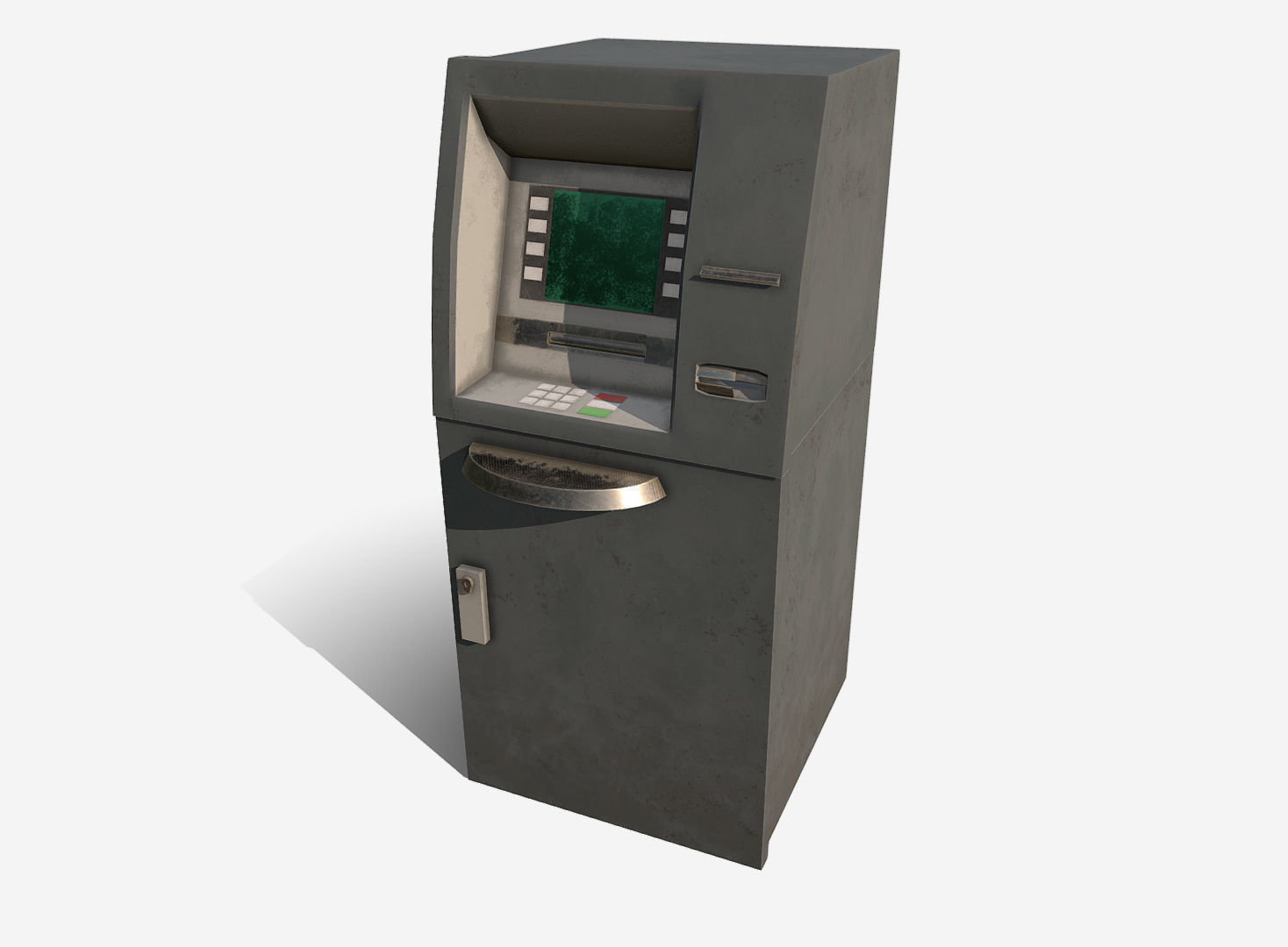 ATM Cash Machine Low-poly 3D model_1
