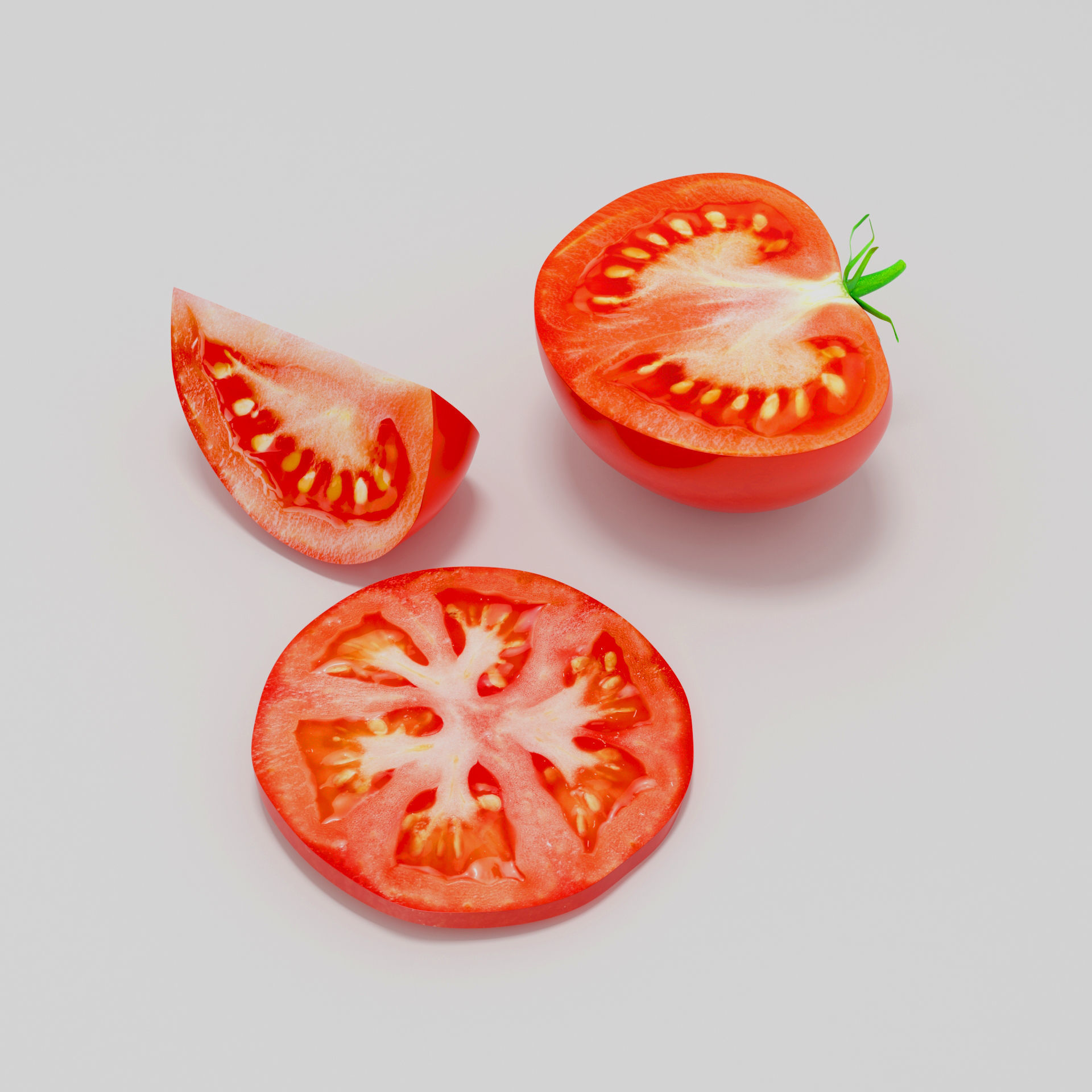 Tomato sliced 3D model_5
