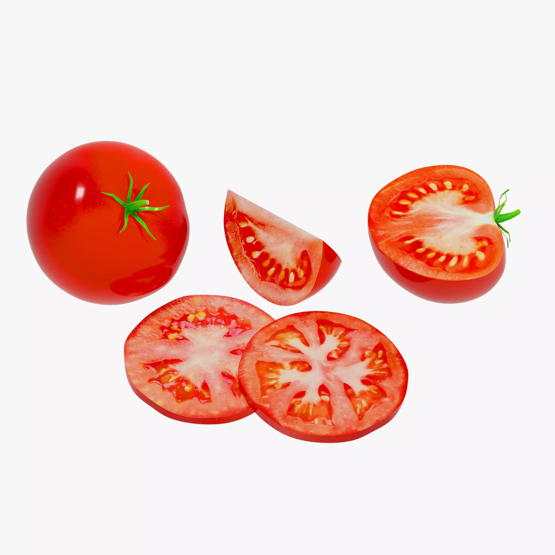 Tomato sliced 3D model_0