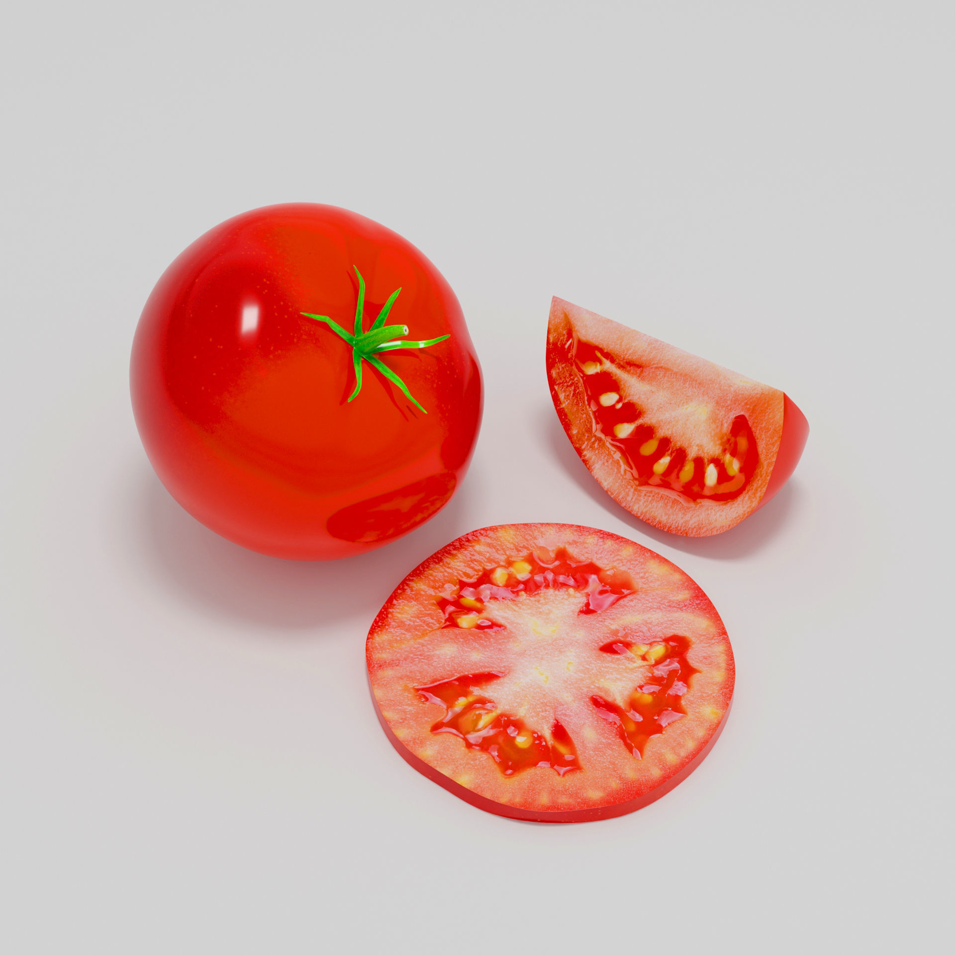 Tomato sliced 3D model_4