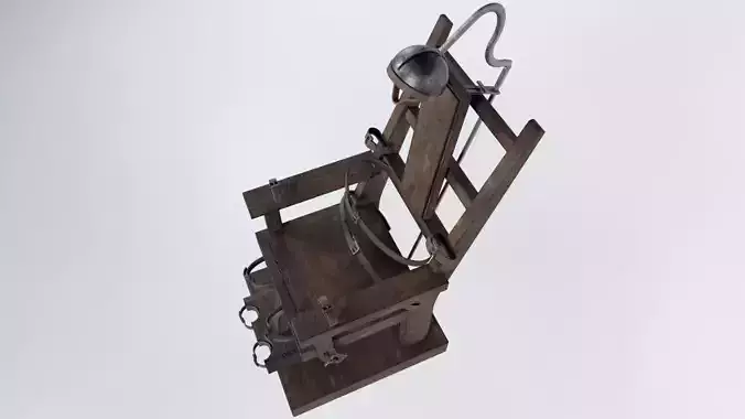 Low Poly PBR Electric Chair Low-poly 3D model