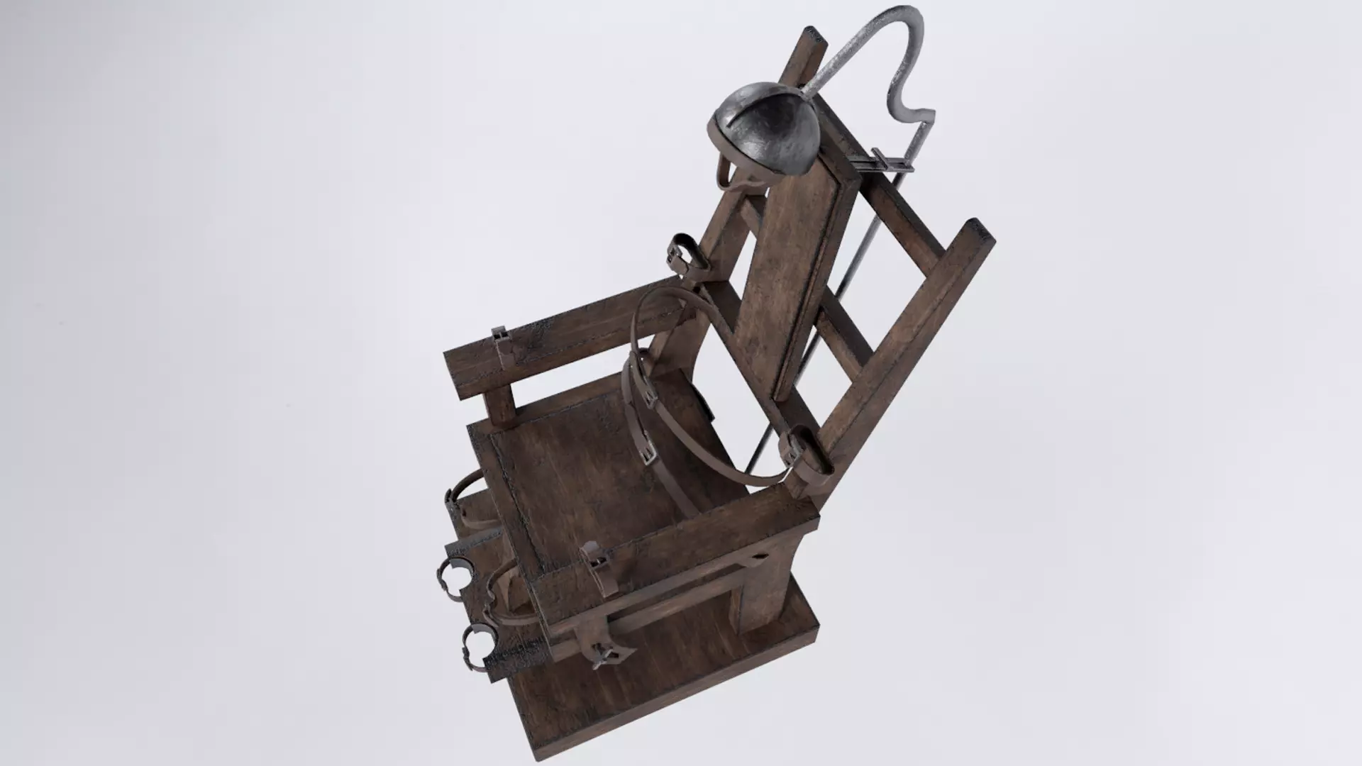 Low Poly PBR Electric Chair Low-poly 3D model_0