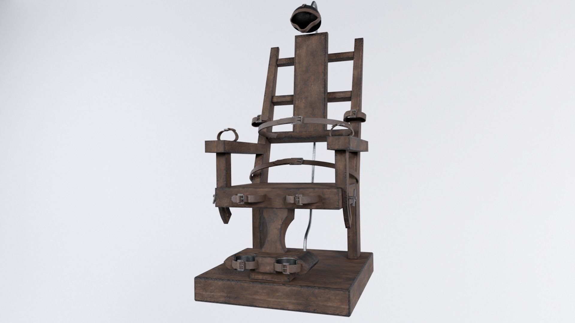 Low Poly PBR Electric Chair Low-poly 3D model_2