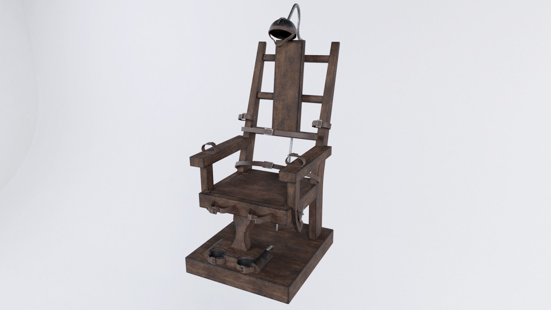 Low Poly PBR Electric Chair Low-poly 3D model_1