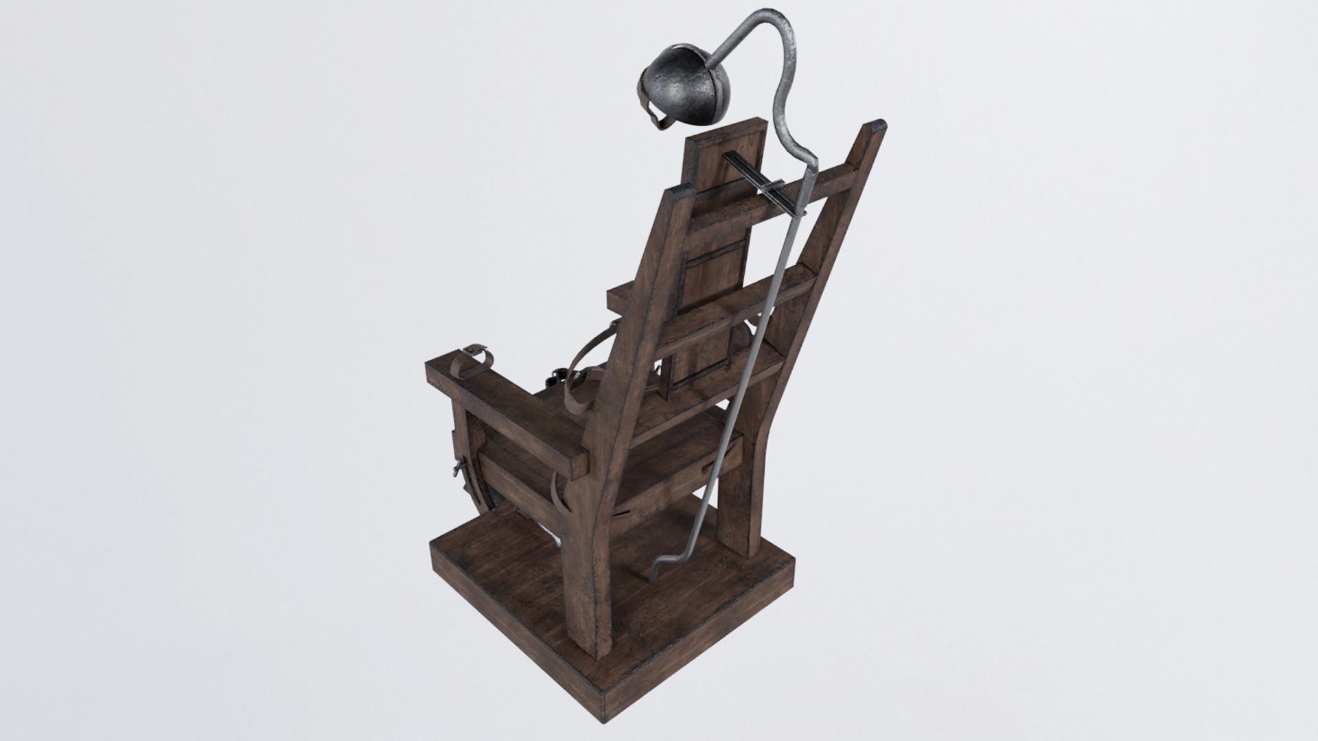 Low Poly PBR Electric Chair Low-poly 3D model_3