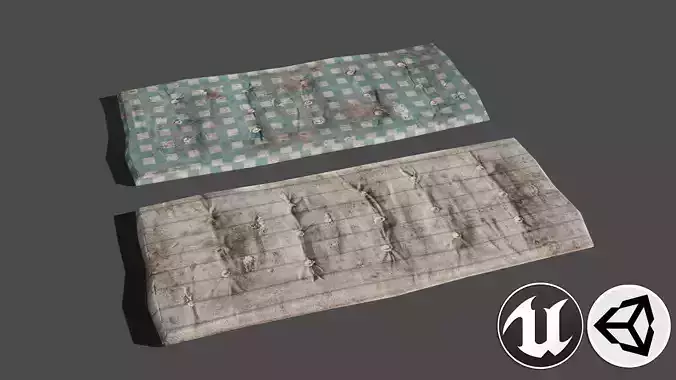 Sleeping Bags Low-poly 3D model