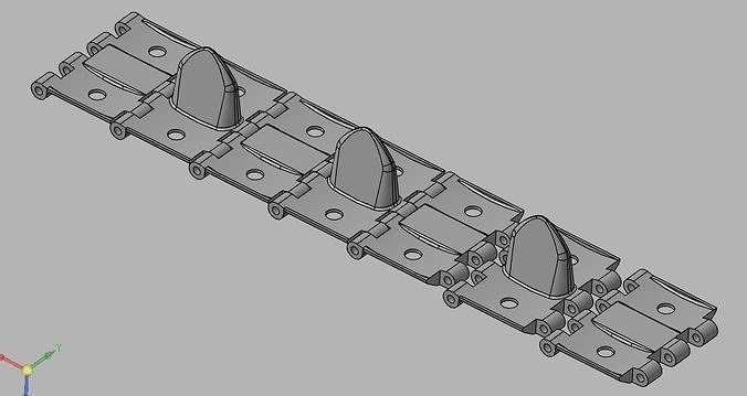 Worktable Late type tracks for Bt-5 or Bt-7 3D print model