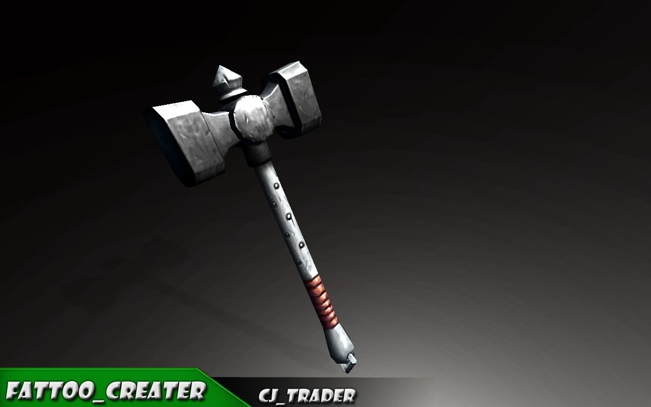 Fantasy Mace Lowpoly 3D Model Low-poly 3D model_4