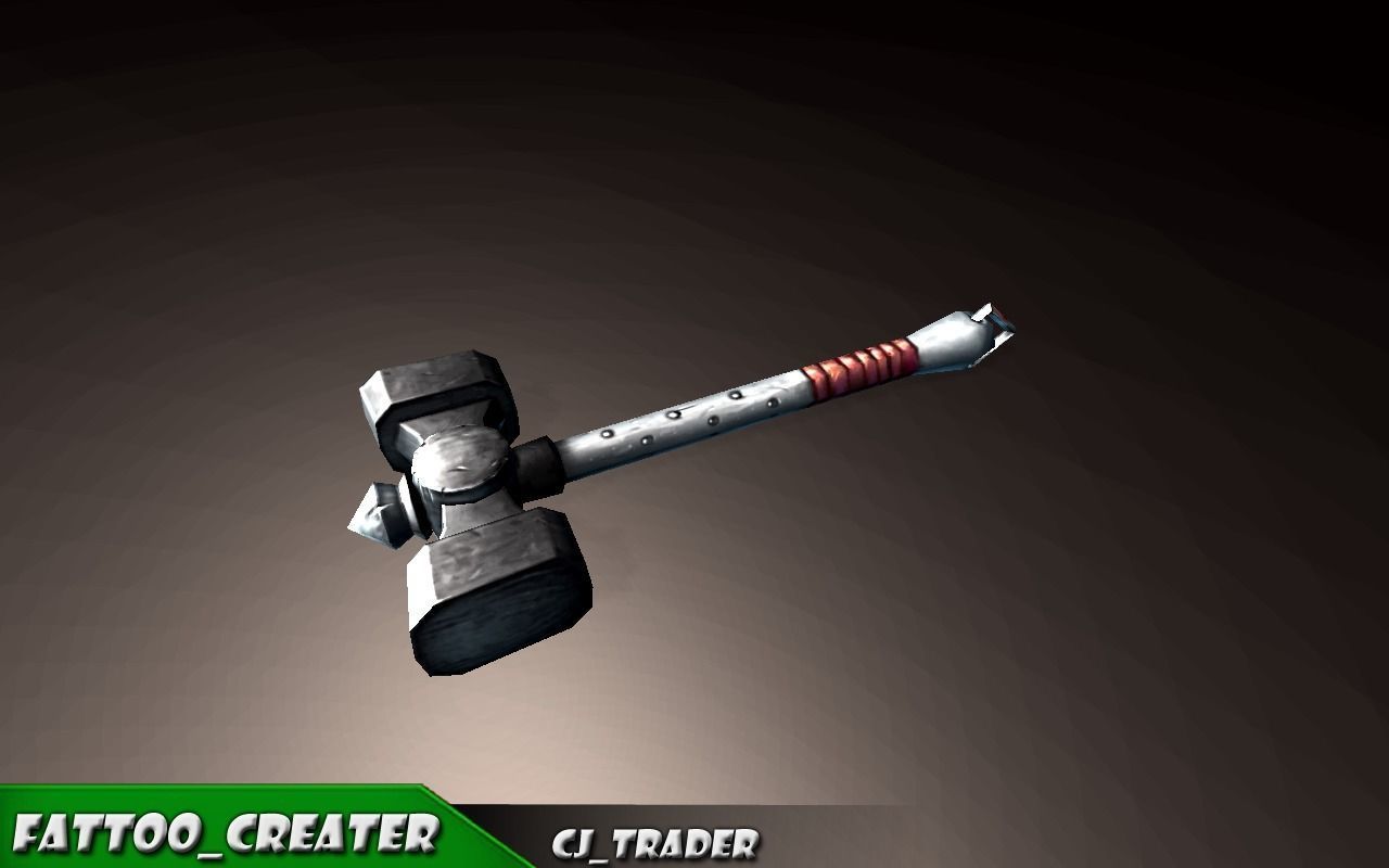 Fantasy Mace Lowpoly 3D Model Low-poly 3D model_1