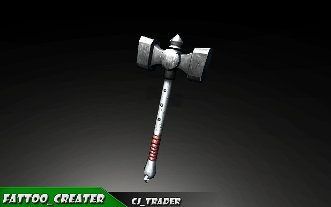 Fantasy Mace Lowpoly 3D Model Low-poly 3D model_3