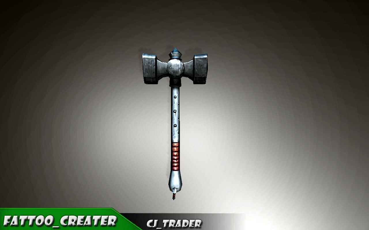 Fantasy Mace Lowpoly 3D Model Low-poly 3D model_2