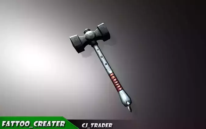 Fantasy Mace Lowpoly 3D Model Low-poly 3D model