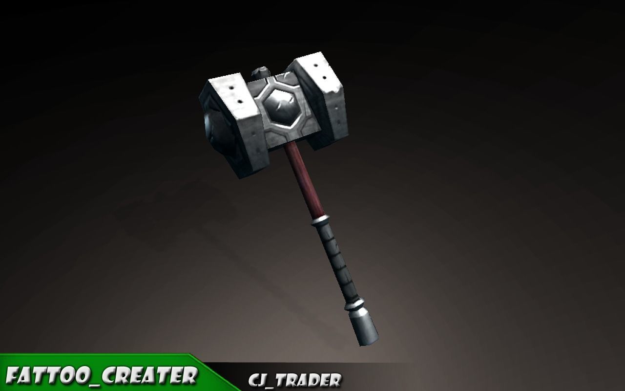 Strong Mace Fantasy Low-Poly 3D Model Low-poly 3D model_5