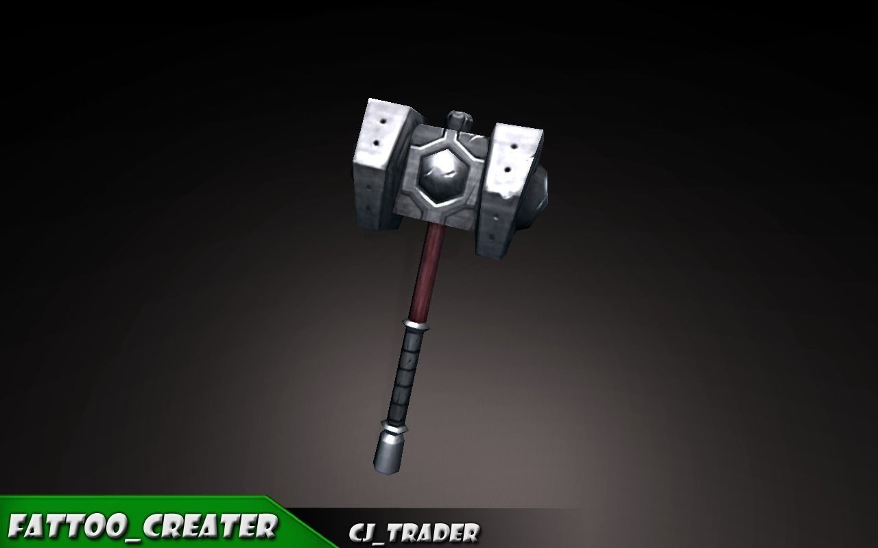 Strong Mace Fantasy Low-Poly 3D Model Low-poly 3D model_4