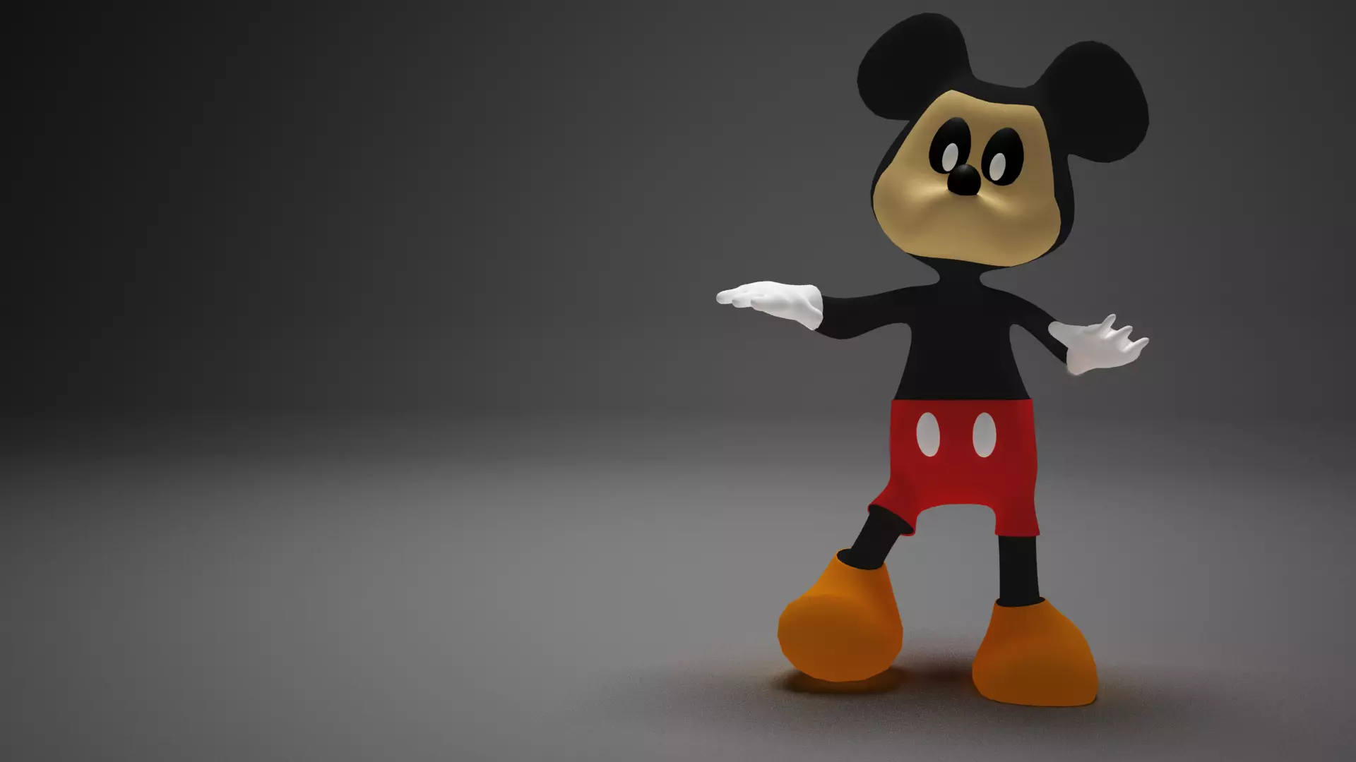 mickey mouse 3d Low-poly 3D model