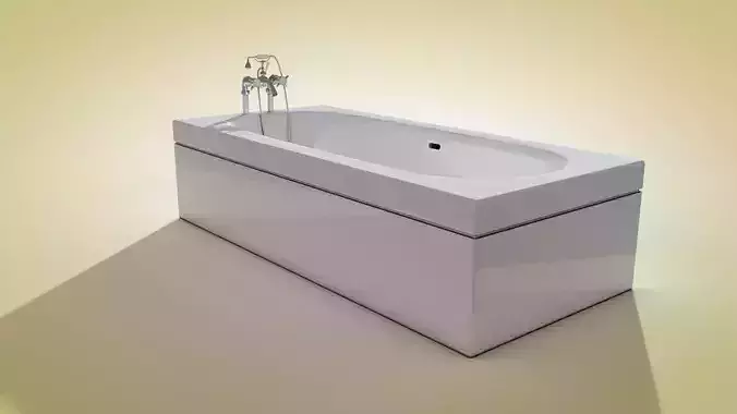 Stylish bathtub with faucet