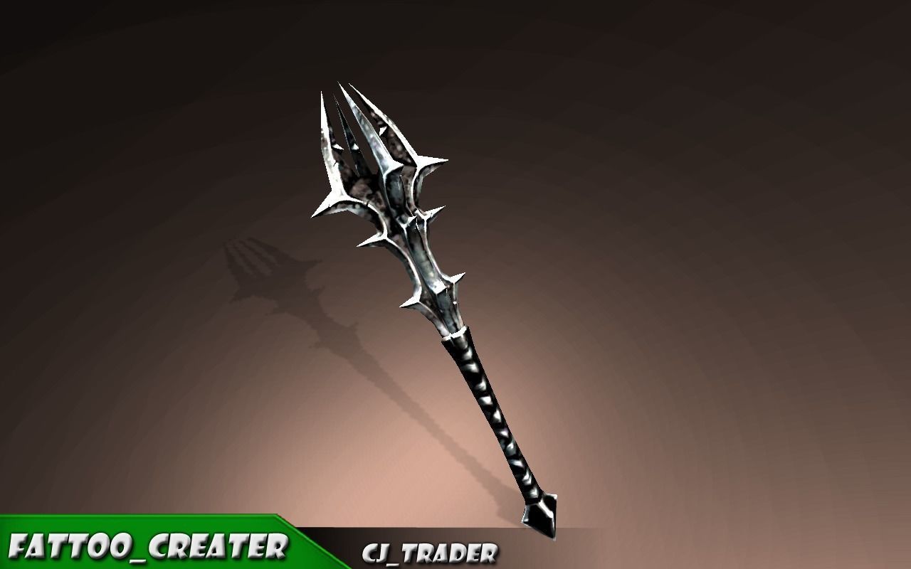 Magic Stick Mace Fantasy Low-Poly 3D Model Low-poly 3D model_4