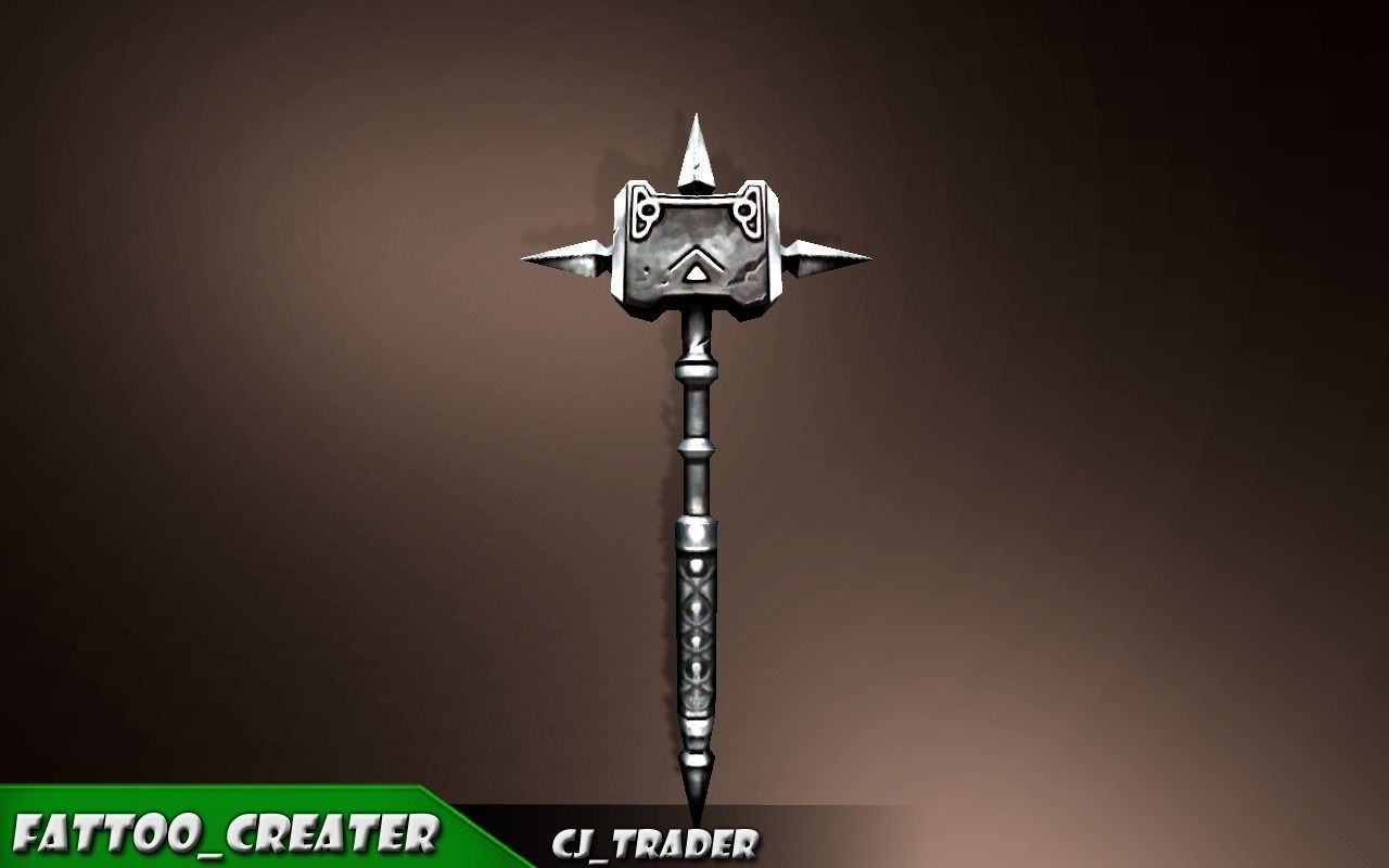 Fantasy Hammer Low-poly 3D Model Low-poly 3D model_2